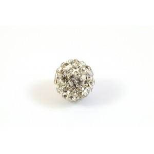  PAVE BEAD 10MM, CRYSTAL CLEAR